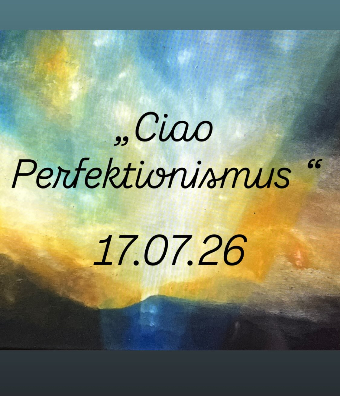 Linoldruck "Ciao Perfektionismus"