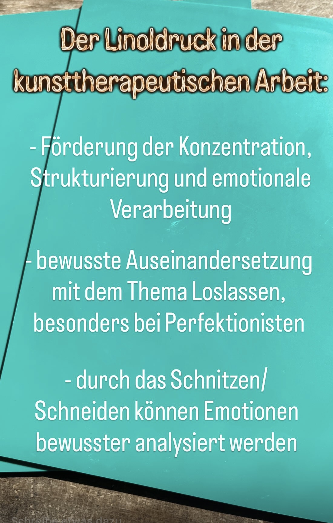 Linoldruck "Ciao Perfektionismus" – Bild 5