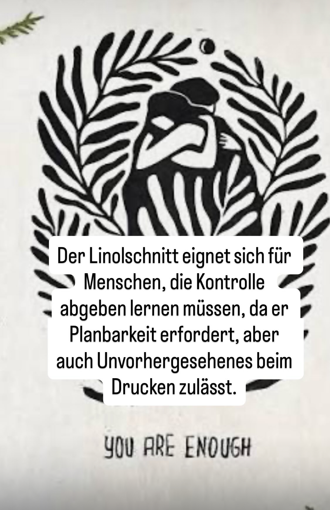 Linoldruck "Ciao Perfektionismus" – Bild 7